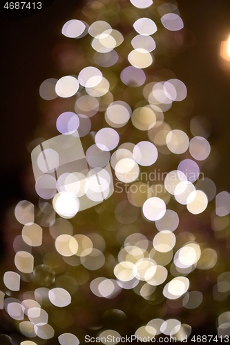 Image of Christmas Tree Decoration unfocused blurry background