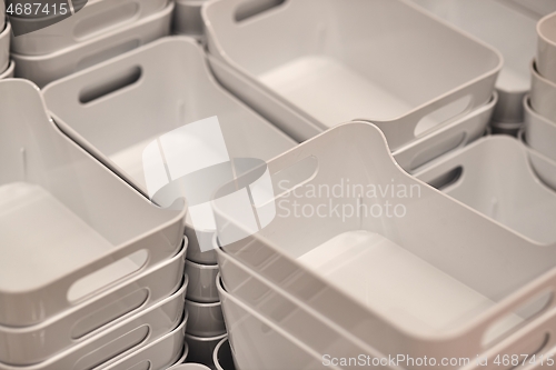 Image of Simple plastic organizing bins