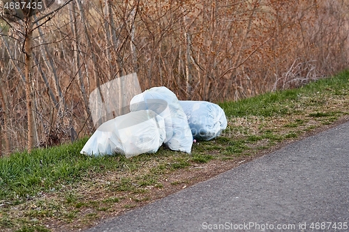 Image of Bags of rubbish on the roadside