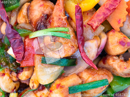 Image of Thai food, chicken with cashew nuts