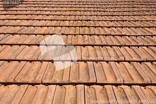 Image of Old roof tiles texture