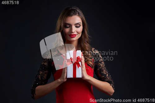 Image of Party, holidays, New Year or Christmas and celebration concept.