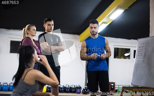 Image of athletes getting instructions from trainer