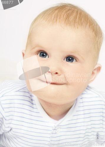 Image of Infant with fair hair and blue eyes