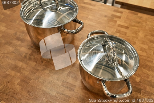 Image of Pots on a kitchen counter