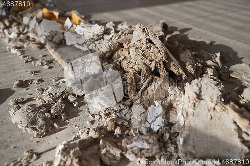 Image of Construction debris in an old building