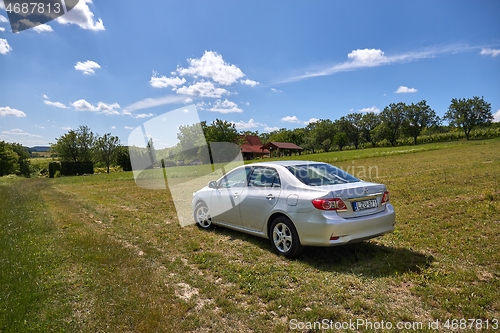 Image of Toyota corolla in the countryside