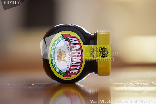 Image of Jar of Marmite on a table