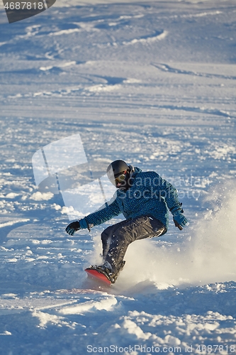 Image of Snowboarding in fresh powder snow