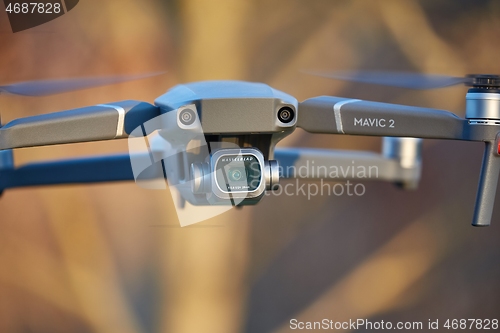 Image of Drone flying outdoors