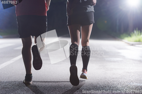 Image of runners team on the night training