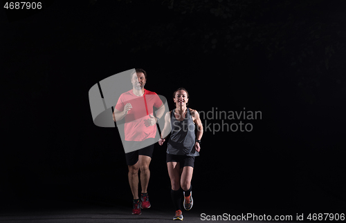 Image of runners team on the night training