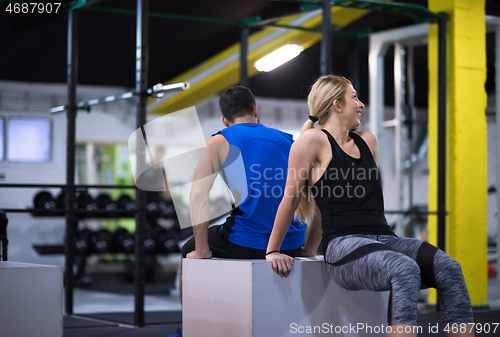 Image of athletes working out their arms