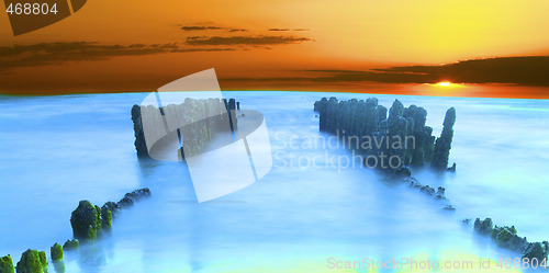 Image of Northsea at sunset
