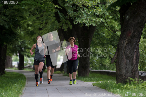 Image of runners team on morning training