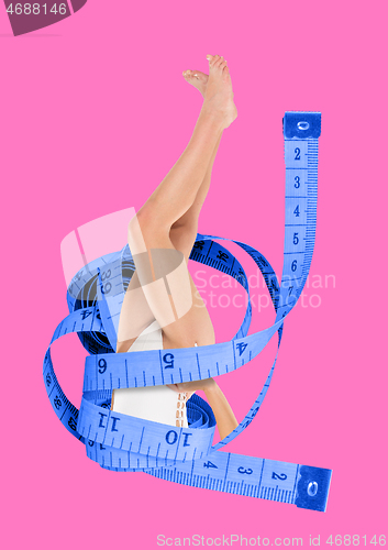 Image of Diet. Modern design. Contemporary art collage.