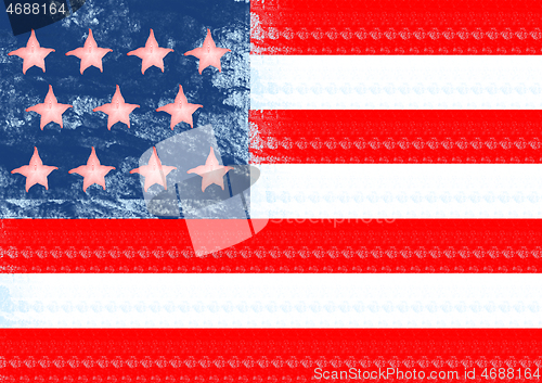 Image of An alternative flag. Modern design. Contemporary art collage.