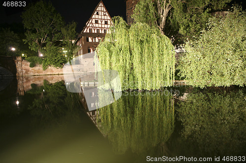 Image of  Framework building at river in Nuremberg