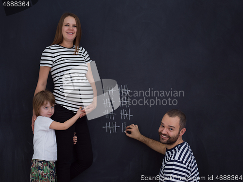 Image of happy family accounts week of pregnancy