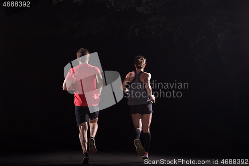 Image of runners team on the night training