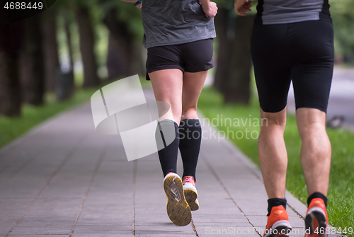 Image of runners team on morning training