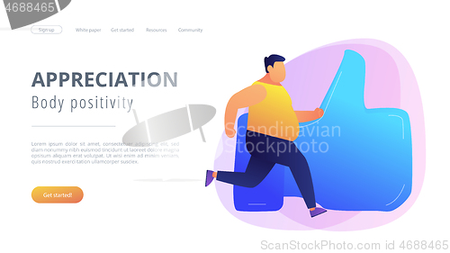 Image of Body positive concept vector illustration.