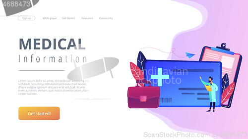 Image of Healthcare smart card concept vector illustration.