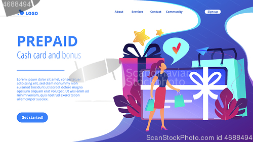 Image of Gift card concept vector illustration.