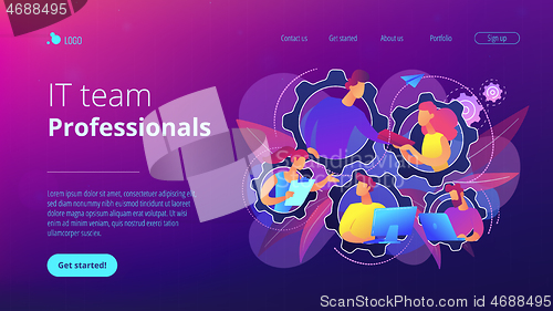 Image of Dedicated team it concept vector illustration