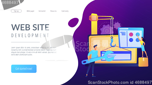 Image of WEB development concept vector illustration