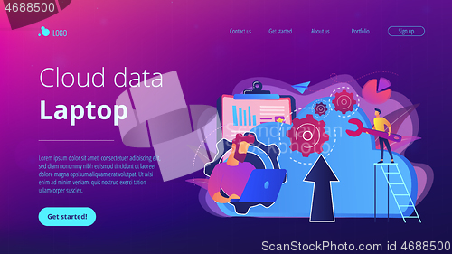 Image of Cloud engineering concept vector illustration.