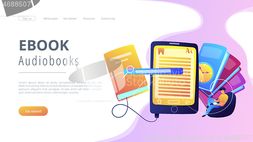 Image of Ebook concept vector illustration.