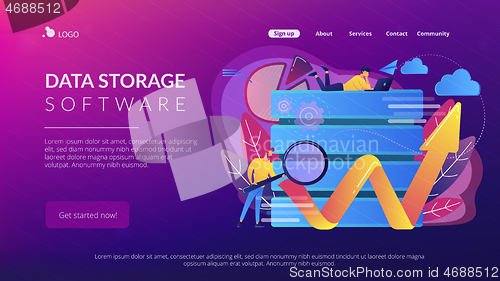 Image of Big data tools concept vector illustration.