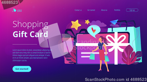 Image of Gift card concept vector illustration.