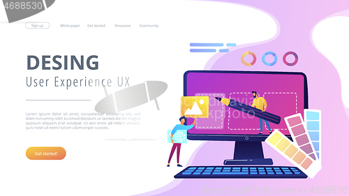 Image of Web design development concept vector illustration