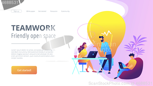 Image of Coworking concept vector illustration.