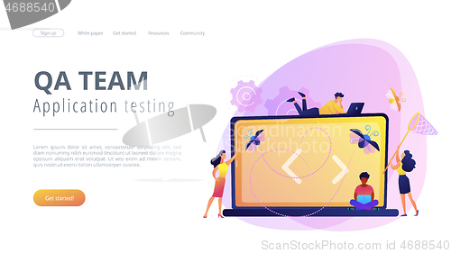 Image of Software testing it concept vector illustration