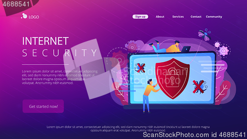 Image of Antivirus software concept vector illustration.