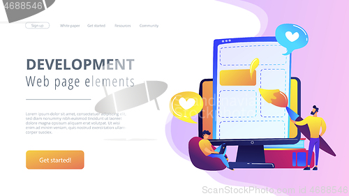 Image of Front end development it concept vector illustration