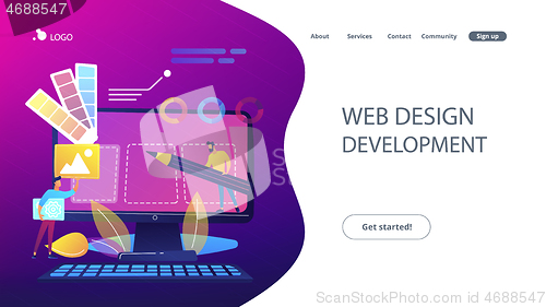 Image of Web design development concept vector illustration