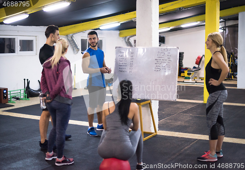 Image of athletes getting instructions from trainer