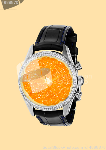 Image of It\'s time for vitamins. Modern design. Contemporary art collage.