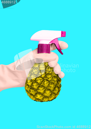 Image of An alternative cleaning. Modern design. Contemporary art collage.
