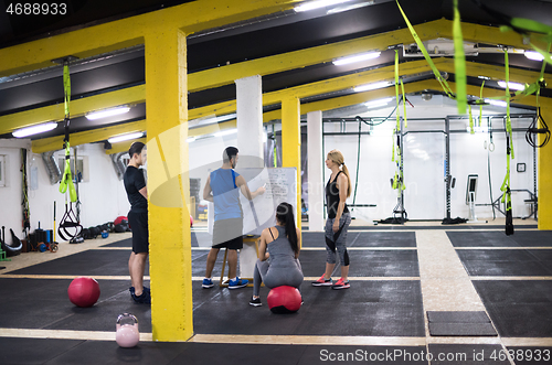 Image of athletes getting instructions from trainer