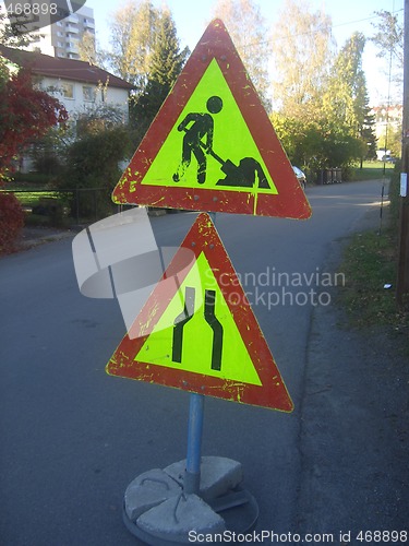 Image of Road work sign