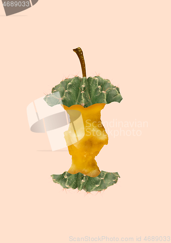 Image of An alternative apple. Modern design. Contemporary art collage.