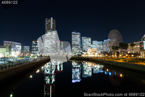 Image of Yokohama city at night
