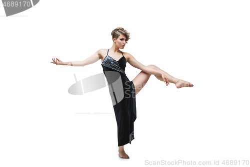 Image of girl dancer in tango dress