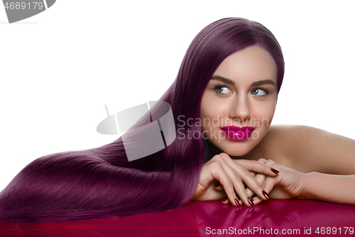 Image of girl with beautiful long hair