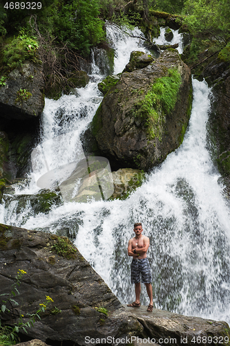 Image of Waterfall in Altai Mountains